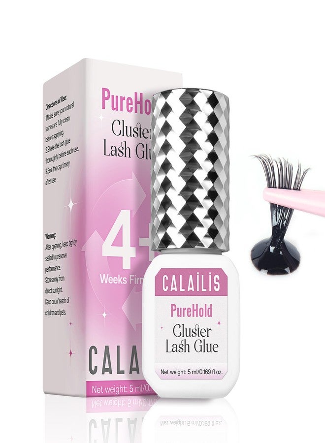 CALAILIS Lash Cluster Glue Sensitive Open Eyes Cluster Lash Glue Strong Hold Long Lasting 4+ Weeks Eyelash Extension Adhesive Waterproof & No Irritation for Professional (5ml) - Image 1